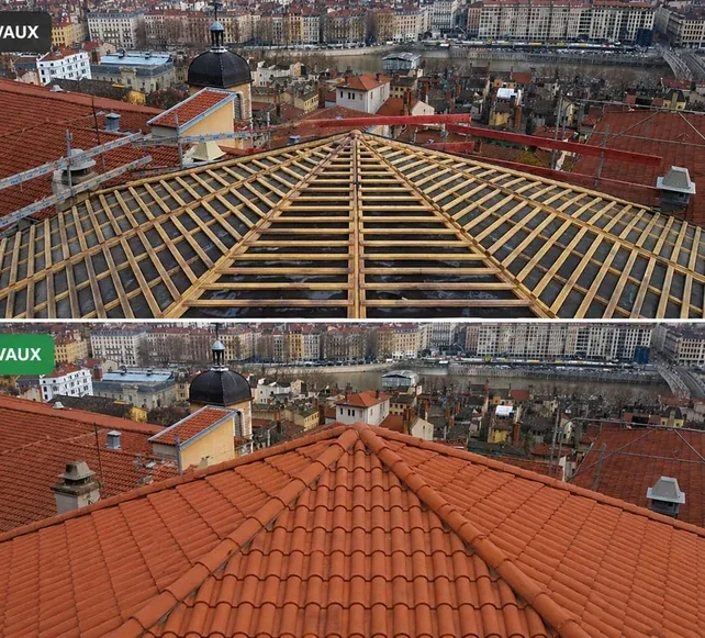 Rénovation complète d'une toiture par SAS FL Couverture